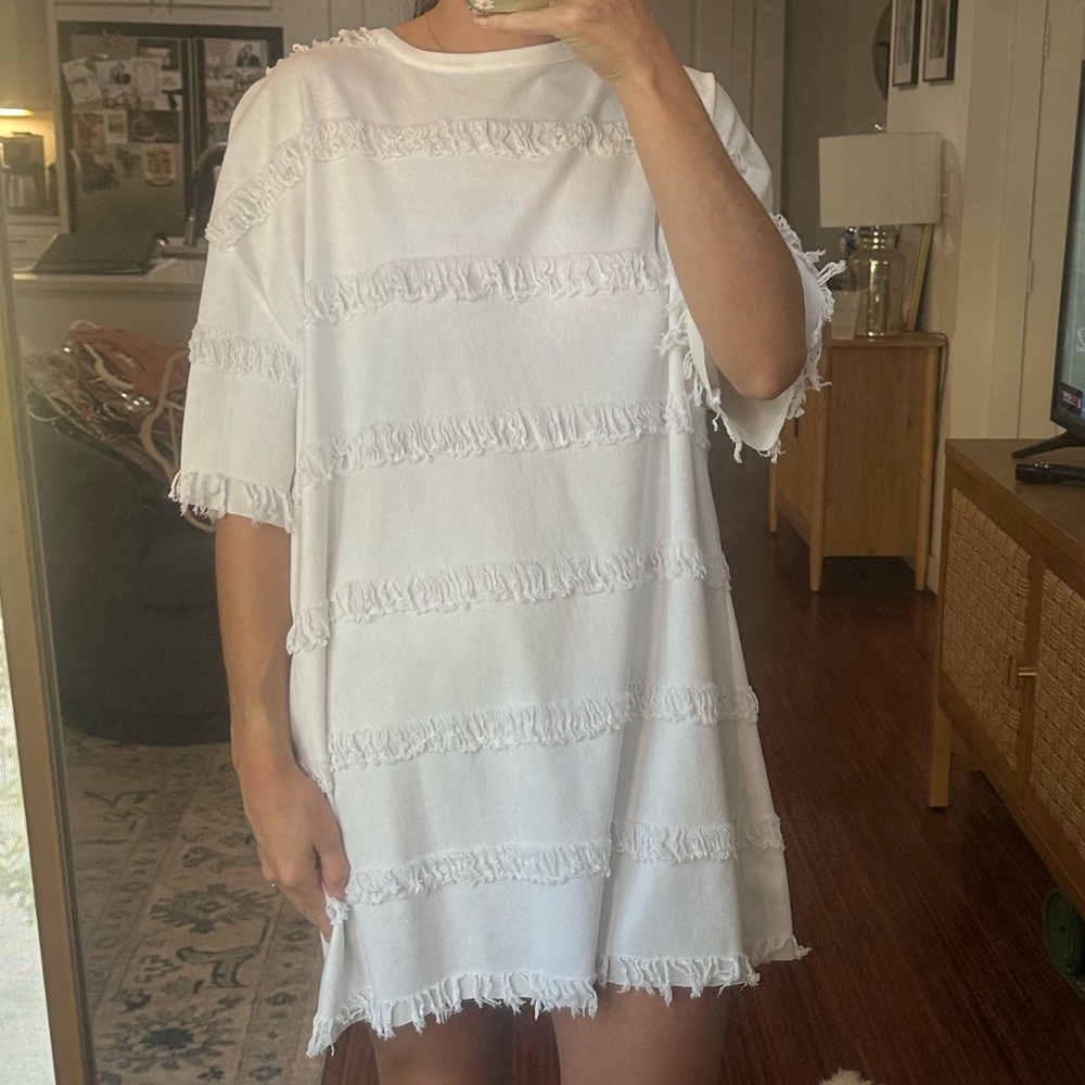 White frill Zara dress